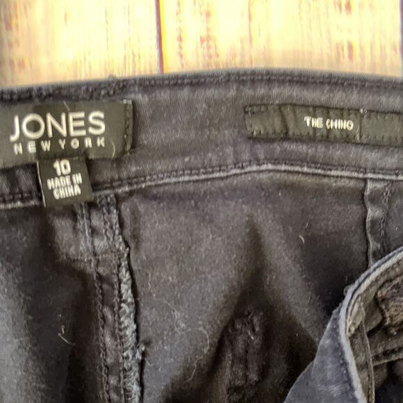 Jones New York The Chino Pants Women’s Cotton Spandex Blend Navy Blue size 10 - Picture 3 of 10